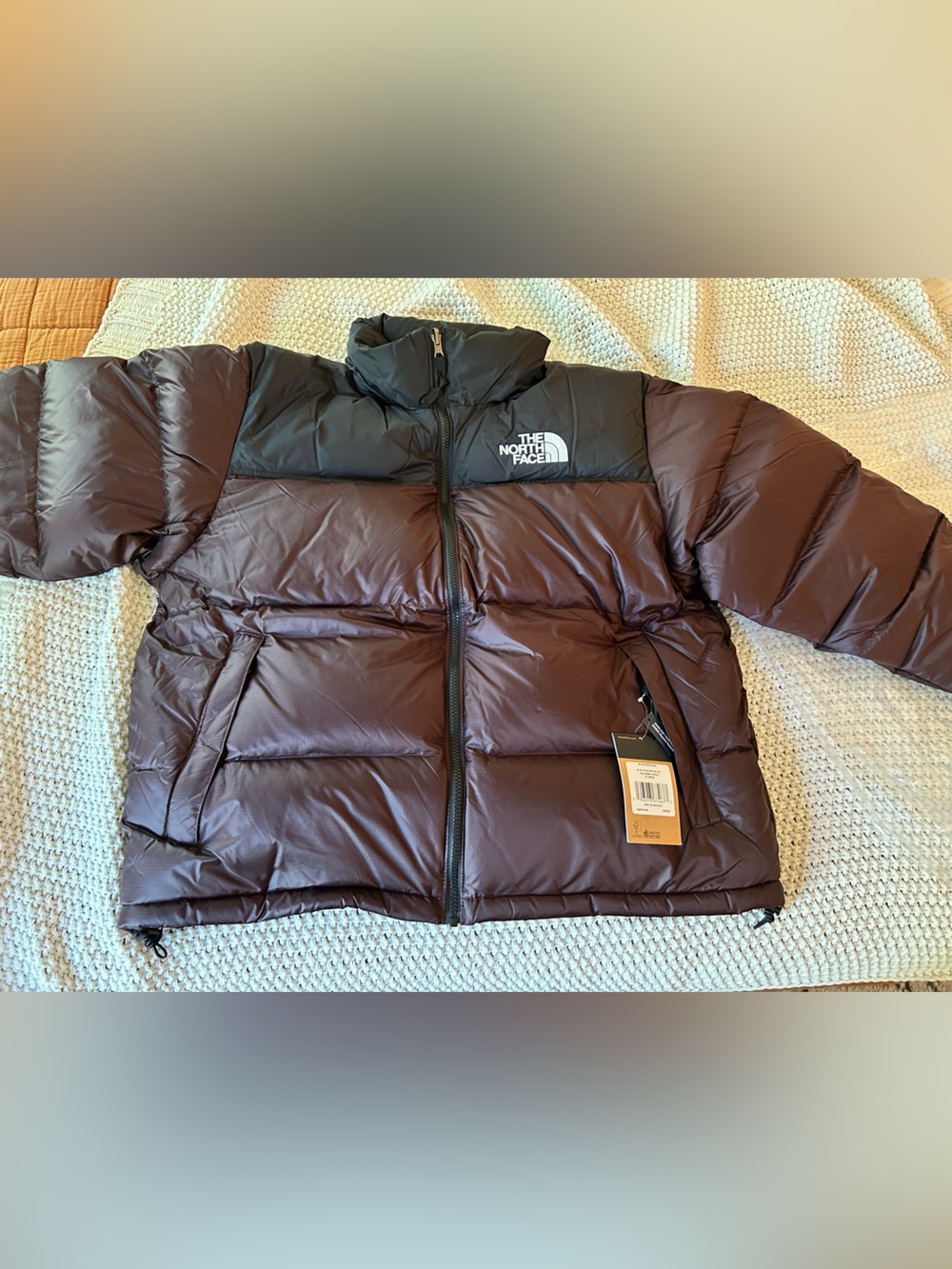 NWT North Face Men’s 96 Retro Nuptse Puffer Jacket XL in Coal Brown & TNF Black - Picture 6 of 7